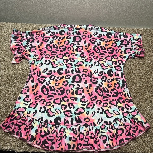 Southern Stitch Leopard Print ruffles Shirt - Picture 8 of 8